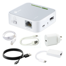 Wi-Fi Modem Kit Includes Power Adaptor, USB & Programming Cable