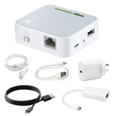 Wi-Fi Modem Kit Includes Power Adaptor, USB & Programming Cable