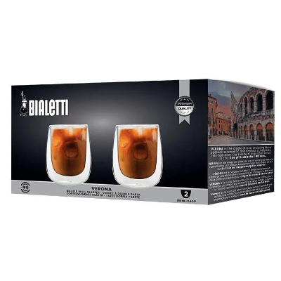 Bialetti Verona Double Wall Glasses 250ml Pack of 2