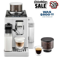 Delonghi Rivelia Arctic White Automatic Coffee Machine Factory Second